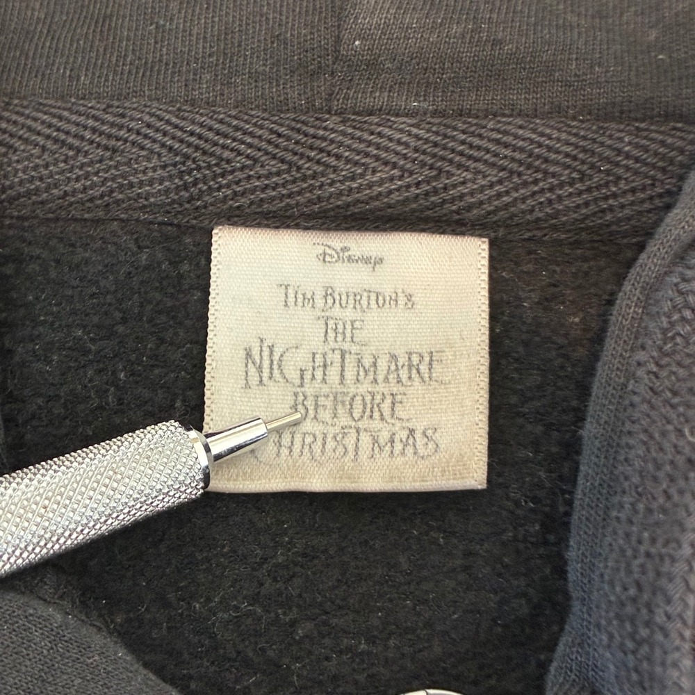 Disney Hoodie Medium Black Jack Skellington Nightmare Before Christmas Zip - Picture 5 of 7